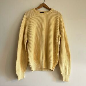 Vintage yellow knitted cotton sweater, Claybrooke, size L